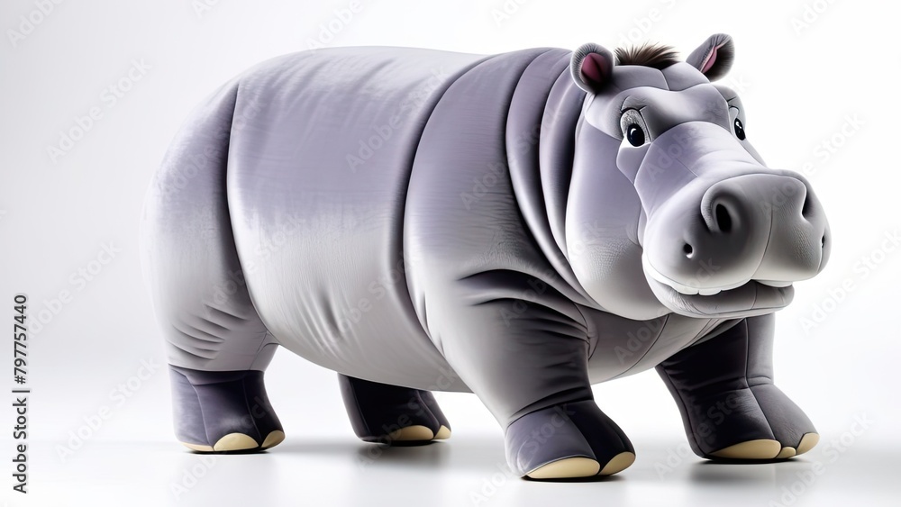 Toy hippopotamus isolated on white background Toy hippopotamus isolated on white background