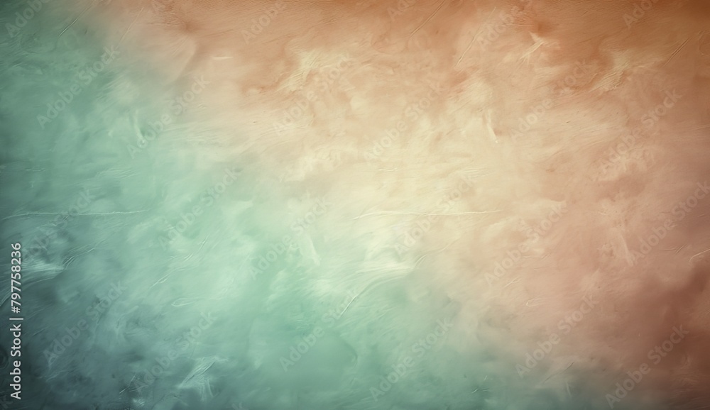 Fototapeta premium Abstract Gradients with Curved Line Art: Orange Pink Teal Hues on Grainy Texture Background