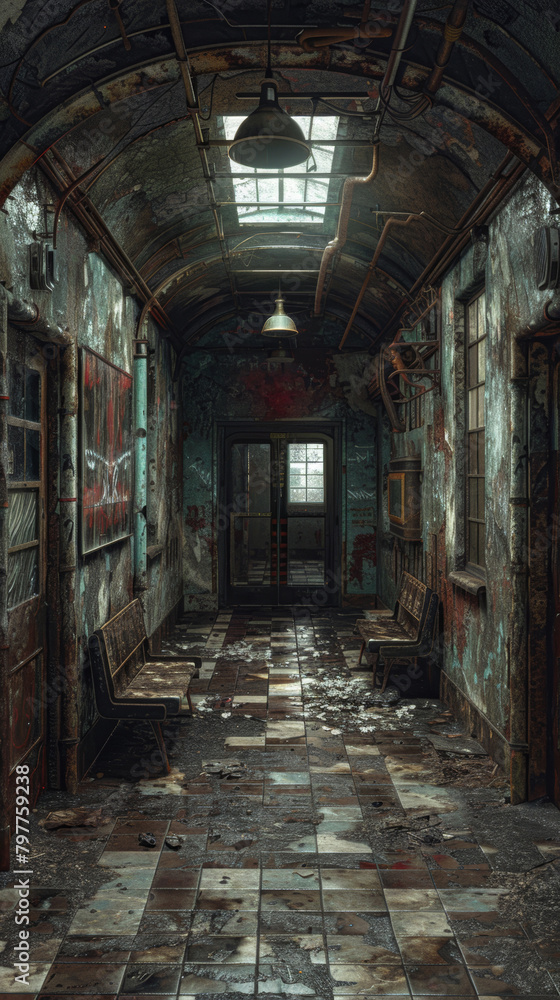 Abandoned Corridor Digital Art