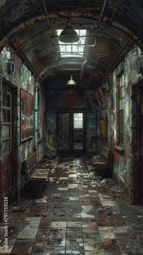 Abandoned Corridor Digital Art