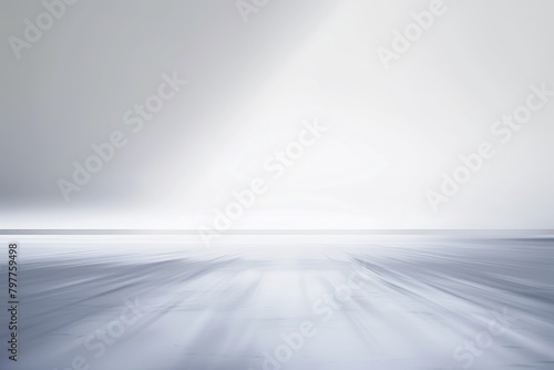 Abstract Blue Gradient Background with Light Gray and White  Blurred and Foggy Foreground for Text Space