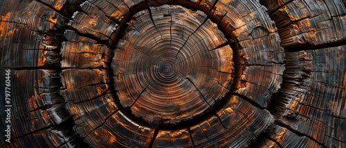 Layers of concentric polygons  reminiscent of tree rings  symbolizing the passage of time and growth through the years.