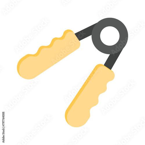 Well designed flat icon of hand grip, fitness equipment, hand gripper