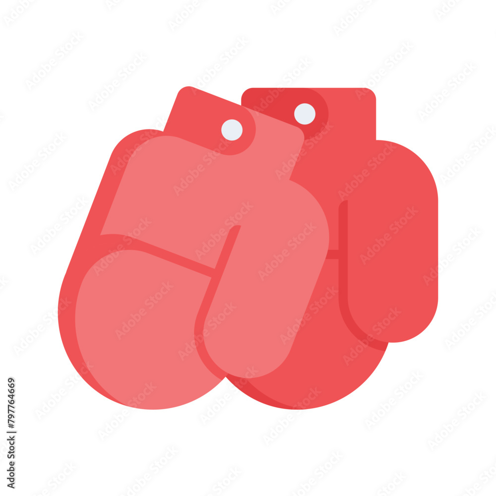 Trendy flat icon of boxing gloves, editable vector of gaming hand cover
