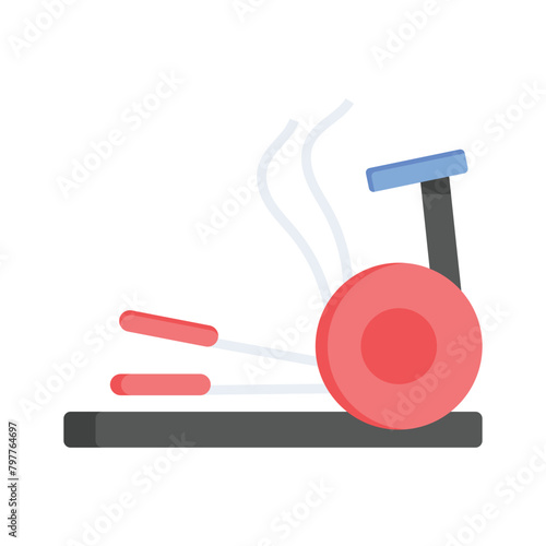 Grab this carefully crafted flat icon of workout machine, elliptical machine vector