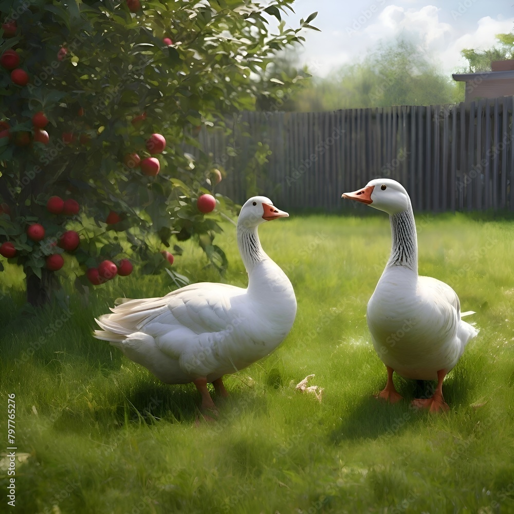 Obraz premium Gänse. Hintergrund für das Design 2.