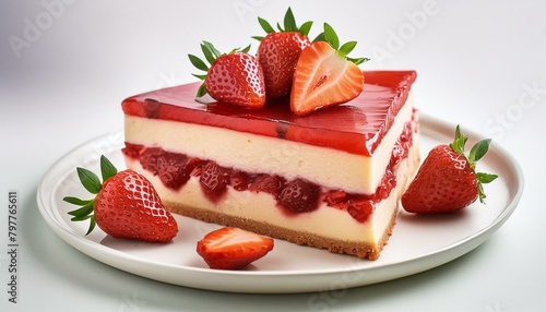 Divine Delight: Strawberry Cheesecake Slice"