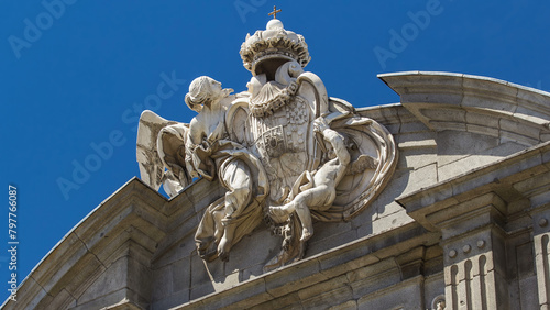 The Puerta de Alcala timelapse is a Neo-classical monument in the Plaza de la Independencia in Madrid, Spain. photo