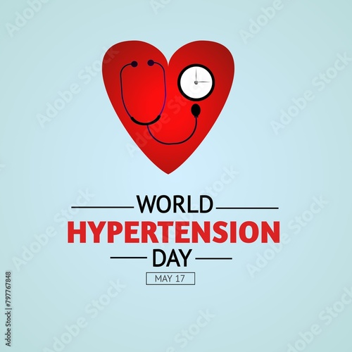 World hypertension day concept may 17 banner poster flyer design illustration 
