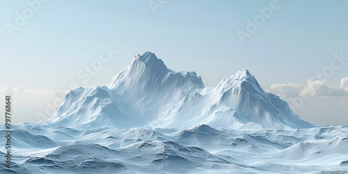  Majestic Snowy Mountain Landscape    Serene Snowcapped Peaks in the Distance    Wintry Mountain Scenery with Pristine Snow