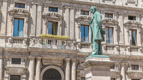 Alessandro Manzoni Statue timelapse in Milan photo