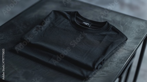 black t-shirt mockup apparel brand for promotion