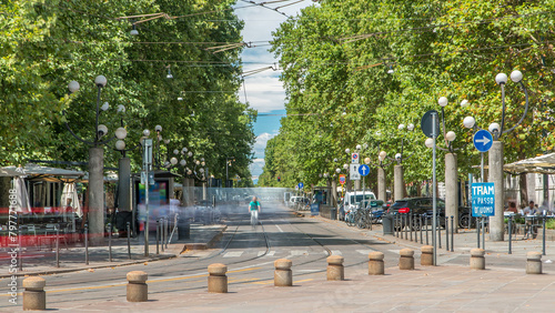 Corso Sempione timelapse, one of the main radial boulevards of Milan