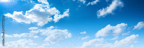 blue sky with white cloud background © Prasanth