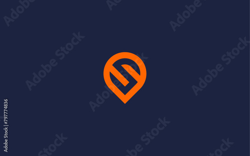 letter s with location logo icon design vector design template inspiration