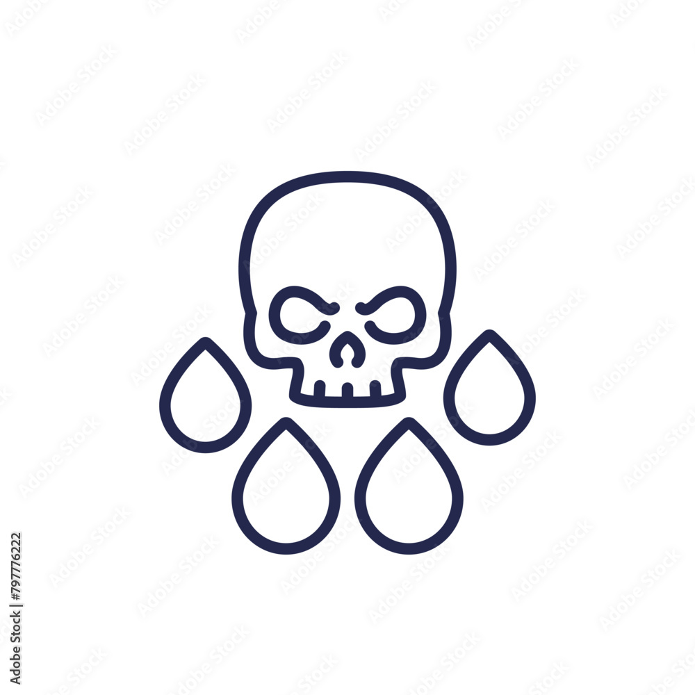 toxin or toxicity line icon toxin or toxicity line icon