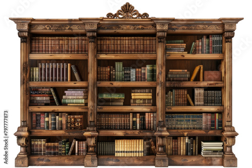 A wooden bookcase packed with a colorful array of books