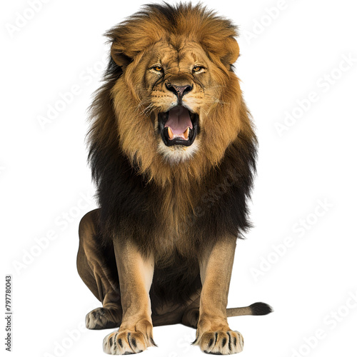 lion isolated on white background