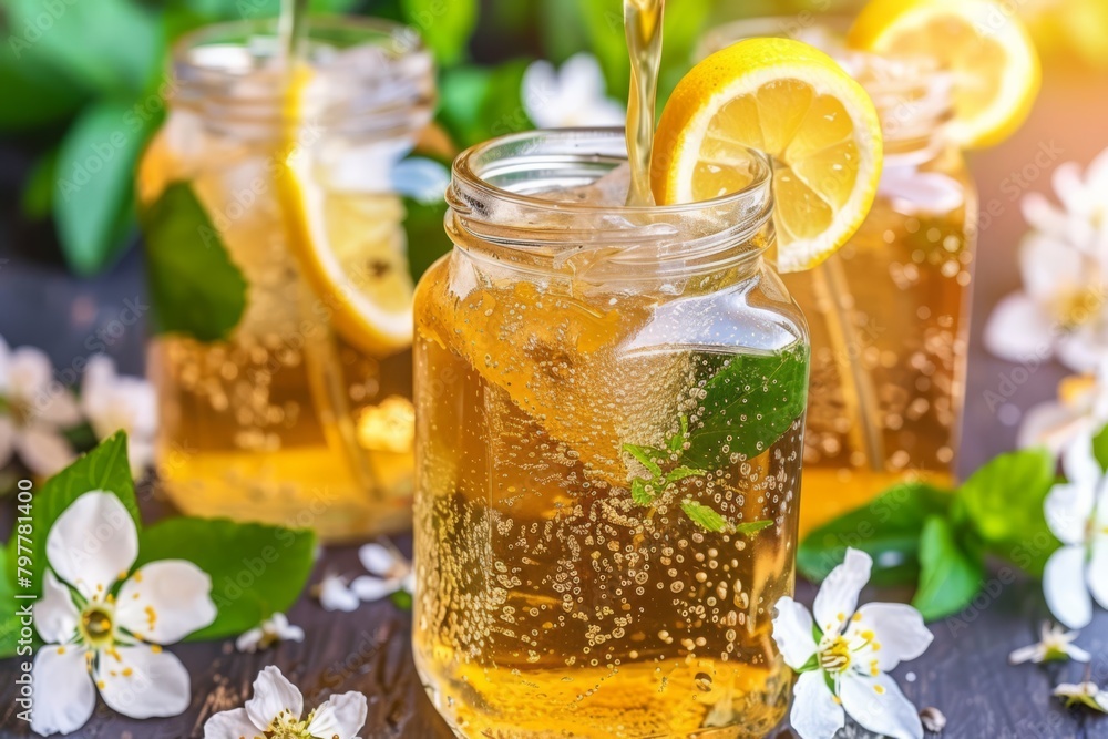Jar with home-made marmalade, generated with AI Jar with home-made marmalade, generated with AI
