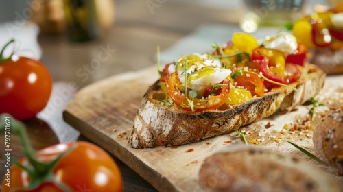 French cuisine promotional shot of a tartine, generated with AI