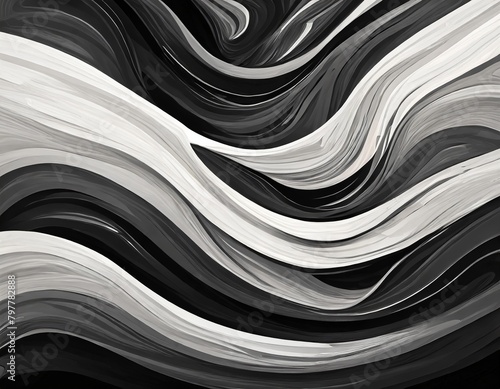 horizontal colorful abstract wave background with black and white colors