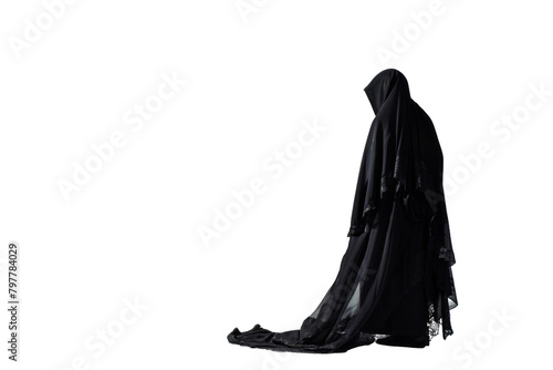 Abaya in 3D On Transparent Background.