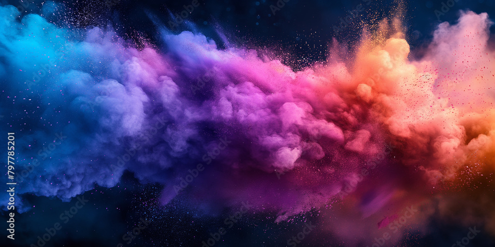 Digitale Holicolor Farbexplosion in allen Farben, sehr schöner Hintergrund für Drucksachen