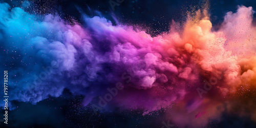 Digitale Holicolor Farbexplosion in allen Farben  sehr sch  ner Hintergrund f  r Drucksachen