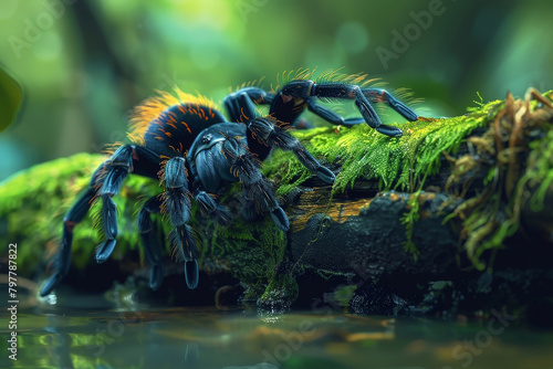 Image of colorful giant tarantula photo