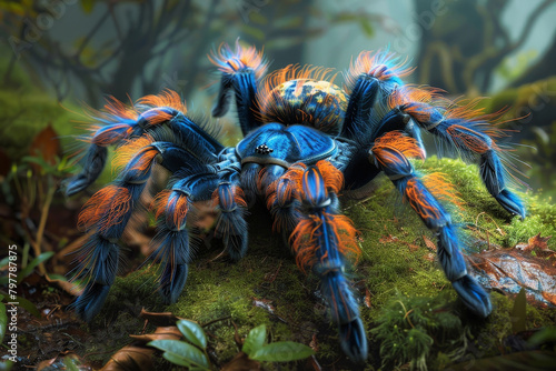 Image of colorful giant tarantula photo