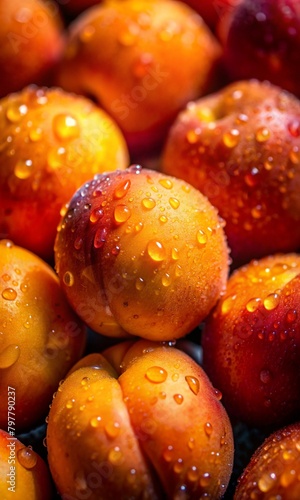 Background Photo of Fresh, Wet, and Organic Fruits