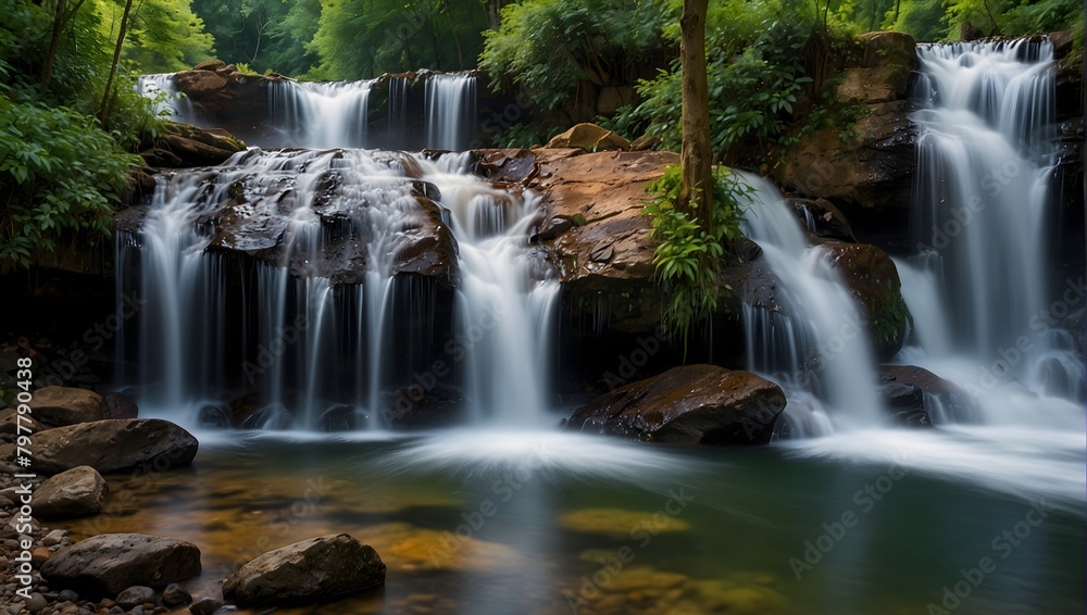 A waterfall transforming into a cascading tapestry of colors, each drop a stroke of brilliance ai_generated A waterfall transforming into a cascading tapestry of colors, each drop a stroke of brilliance ai_generated