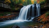 A waterfall transforming into a cascading tapestry of colors, each drop a stroke of brilliance ai_generated