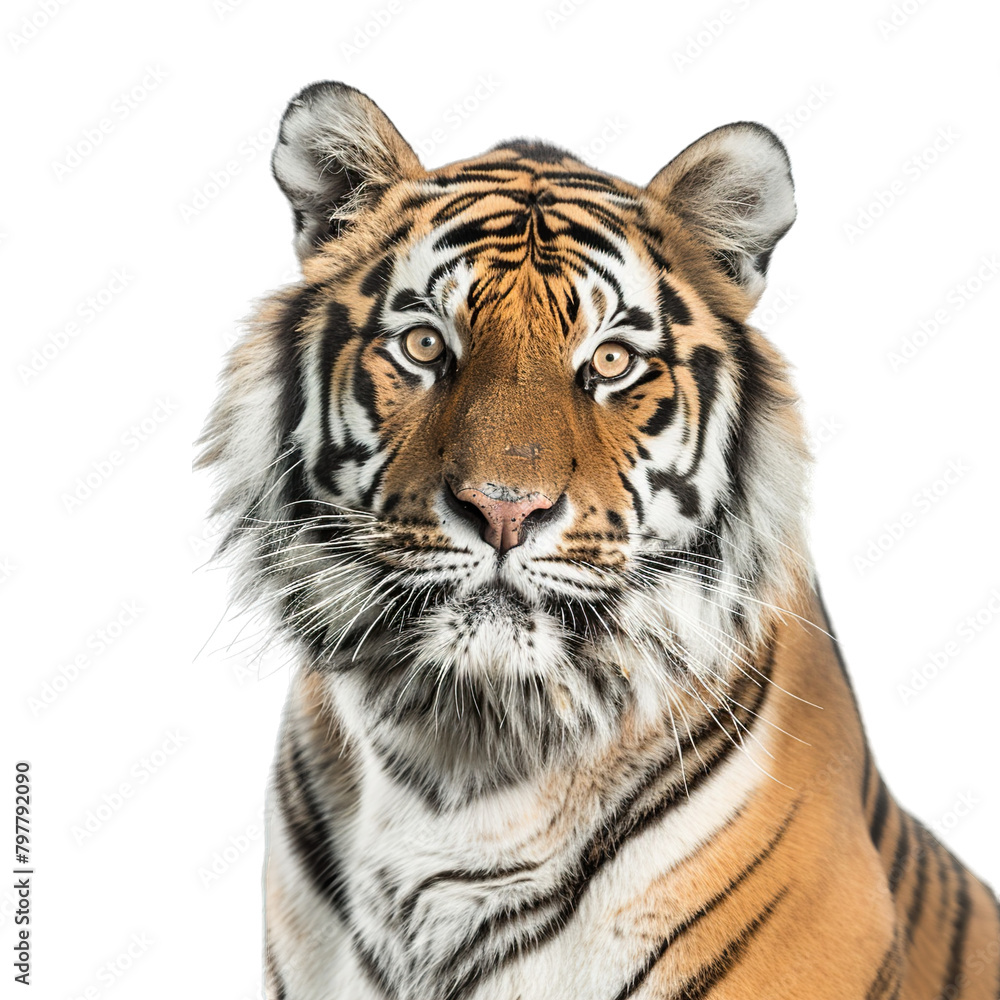 Obraz premium white bengal tiger isolated on white