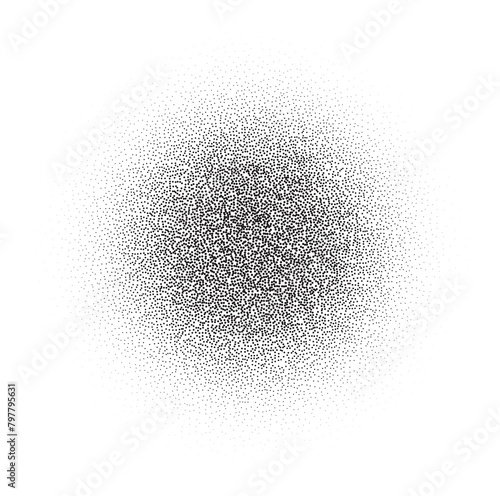 Obraz na plátne Noise round brush isolated