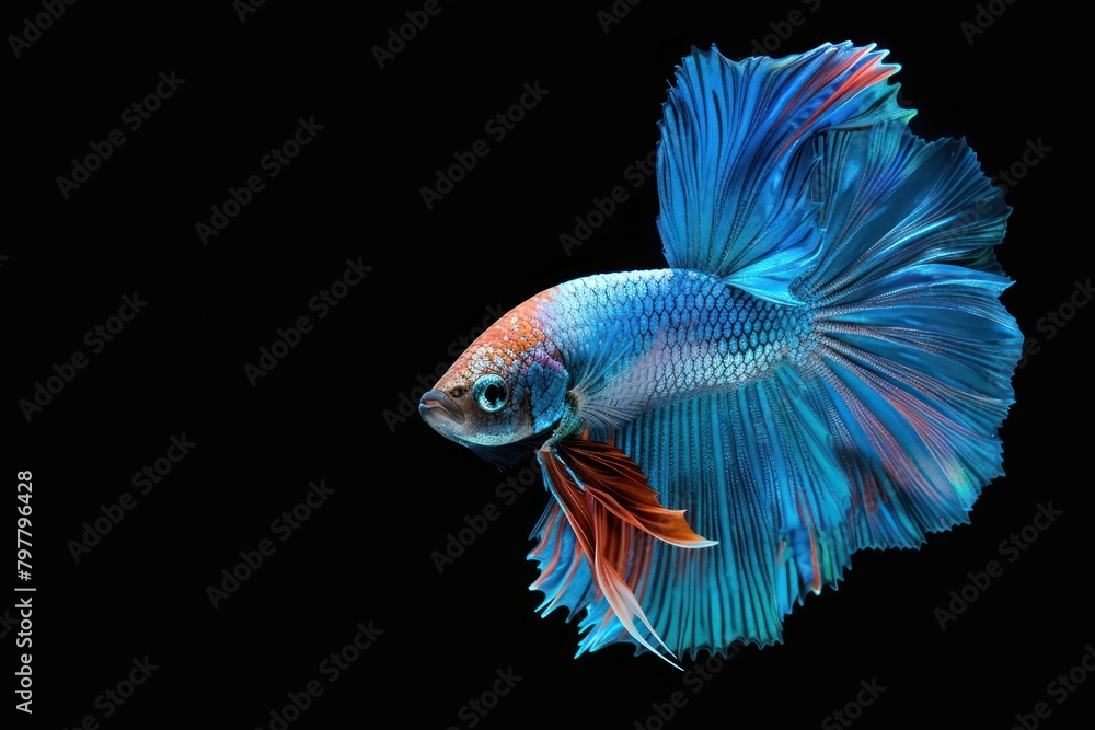 Fototapeta premium Betta fish aquatic animal water.