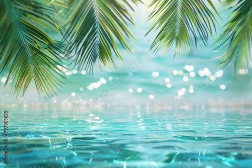 Tropical beach summer backgrounds reflection