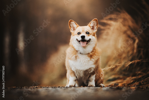 Autumn Portrait of Welsch Corgi Pembroke