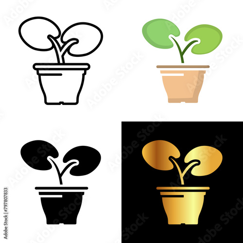 Plant Pot Icon, Perfect for projects related to indoor gardening, home decor, and urban greenery, the plant pot icon symbolizes growth, vitality, and the beauty of nature.