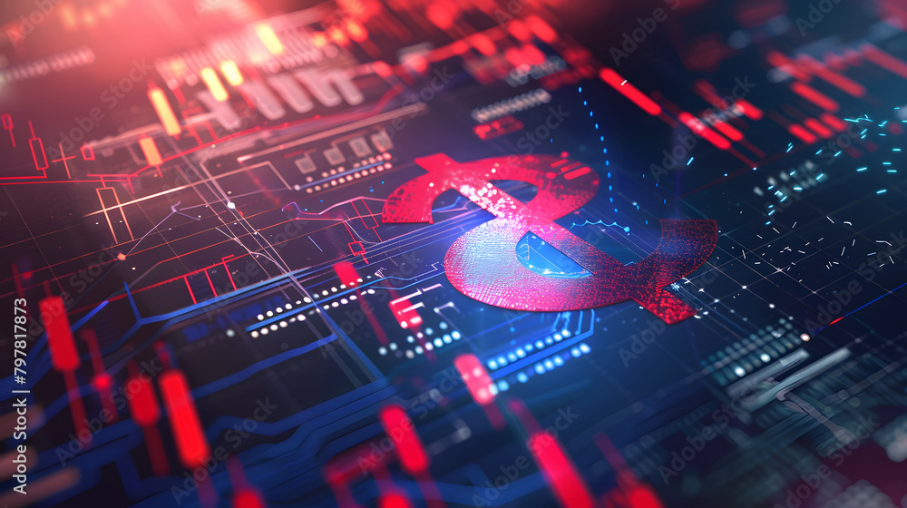 Image of a yen symbol and revenue pie charts on a bond market background. High-grade photo. comprehensive illustration in 3D rendering style. Image of a yen symbol and revenue pie charts on a bond market background. High-grade photo. comprehensive illustration in 3D rendering style.