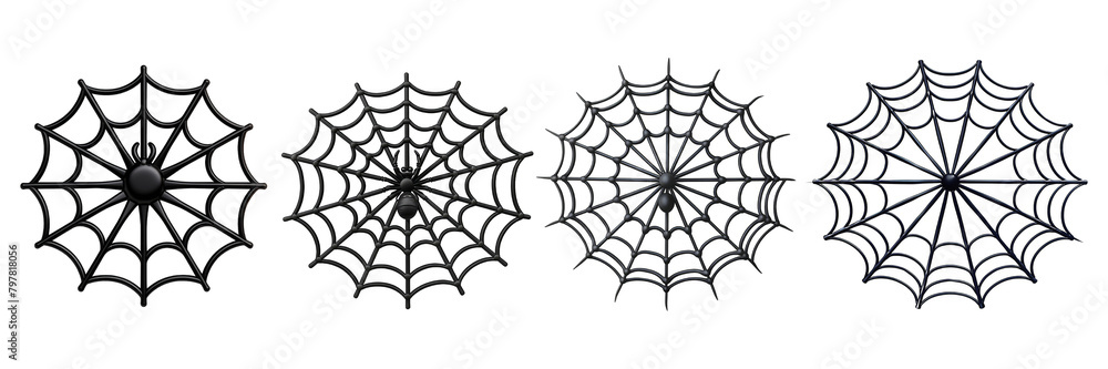 PNG creepy spider web 3d icons and objects collection, in cartoon style minimal on transparent, white background, isolate PNG creepy spider web 3d icons and objects collection, in cartoon style minimal on transparent, white background, isolate