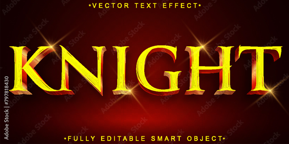 Knight Vector Fully Editable Smart Object Text Effect