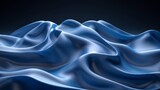 Blue wavy silk