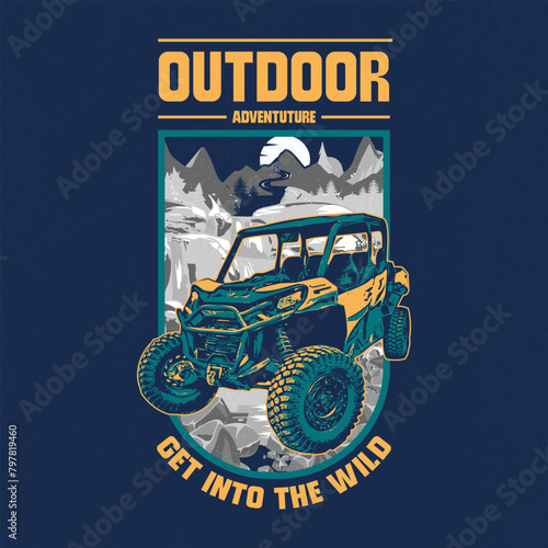 Souvenir, Outdoor T-Shirt Design vector  For Atv Rider
