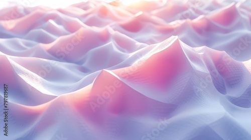 Pink and white, smooth, rolling hills