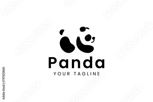 panda logo vector icon illustration