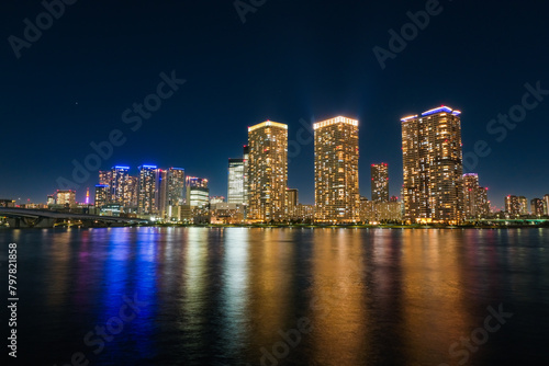 東京都 豊洲から見る晴海の夜景