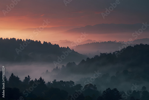 Wallpaper Mural sunrise over the mountains Torontodigital.ca