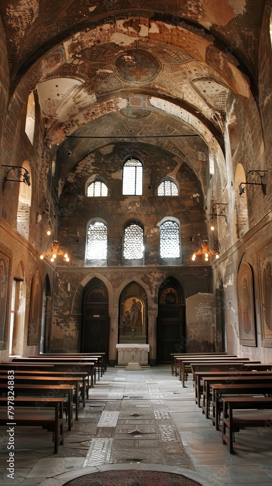 Obraz premium Ancient Style Church interior