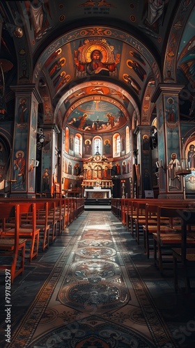 Ancient Style Church interior 